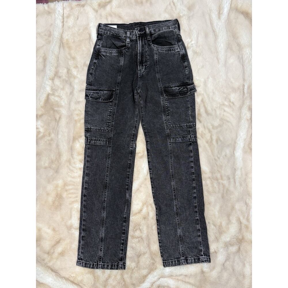 GAP Black Washed Cargo Jeans